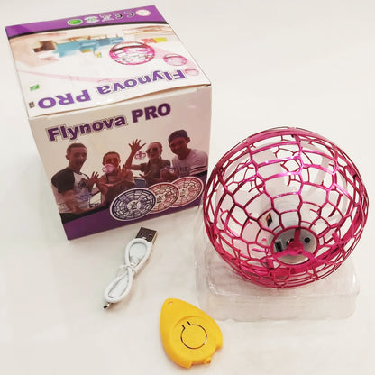Летающий шар спиннер светящийся FlyNova Pro Gyrosphere игрушка мяч бумеранг, игрушка летающий шар