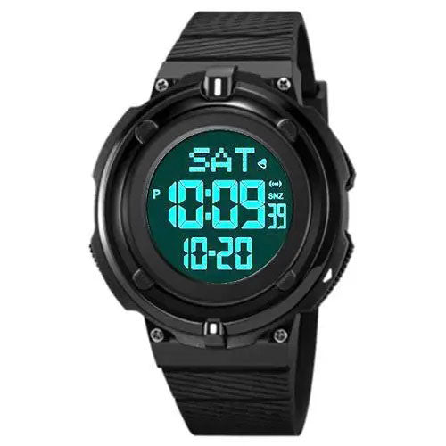 Часы наручные мужские SKMEI 2010BKWT BLACK-WHITE, часы армейские скмей, часы спортивные. Цвет: черный