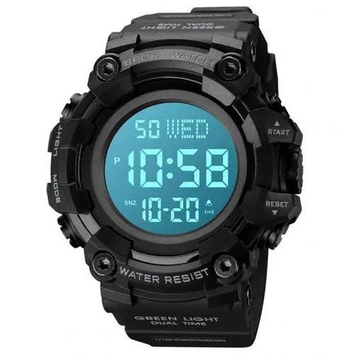Годинник наручний чоловічий SKMEI 1968BKBK BLACK-BLACK, водостійкий тактичний годинник. Колір: чорний