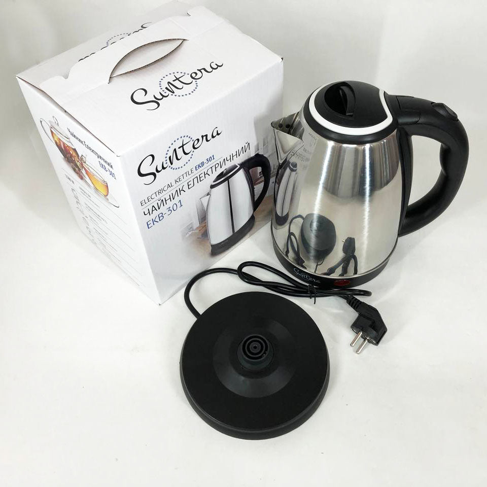 Электрочайник Suntera EKB-301 1500 Вт, хороший электрический чайник, электронный чайник, чайник дисковый