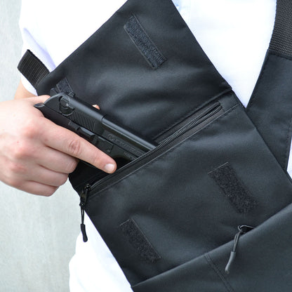 Тактический мессенджер, Мужская сумка черная тканевая, Мужская сумка через плечо кожа