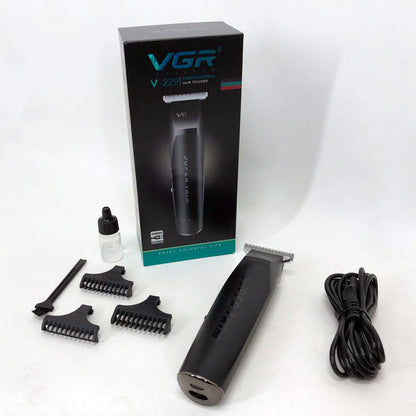 Машинка для стрижки VGR V-229 беспроводная с комплектом насадок, окантовочная машинка