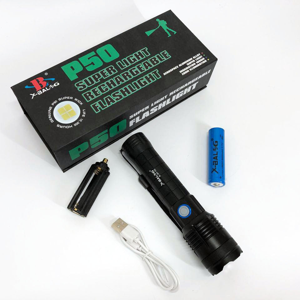 Фонарик ручной Bailong X-Balog BL-B99-P50, фонарь ручной тактический, водонепроницаемый фонарь