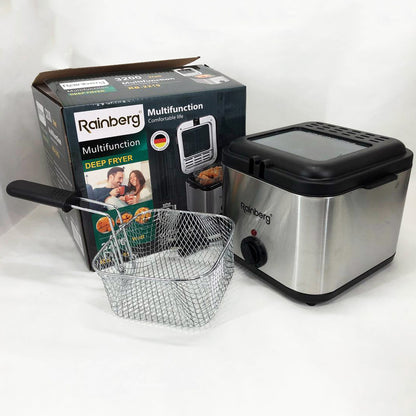 Фритюрница для дома Rainberg RB-2219 с терморегулятором и съемной чашей электрофритюрница мини фритюрница