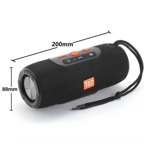 Портативная Bluetooth колонка TG341 со шнурком, аккумуляторная переносная колонка. Цвет: черный