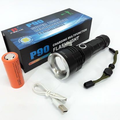 Фонарь полицейский X-Balog BL-531-P90 1х26650 8800mah USB/microUSB/ 3хААА R3 функция Power Bank