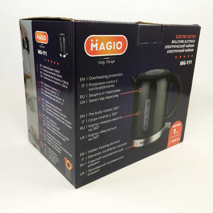 Электрочайник Magio MG-111 1 л, маленький электрочайник, хороший электрический чайник, бесшумный чайник