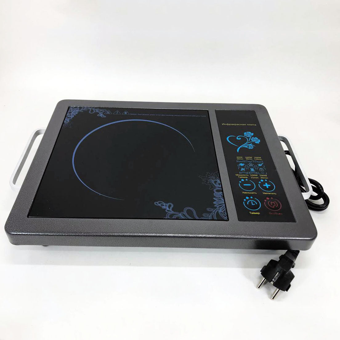 Плита инфракрасная Domotec MS-5842 на 1 конфорку, мощная настольная электроплита, индукционная плита мини