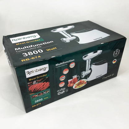 Электромясорубка с соковыжималкой Rainberg RB-674 3000W, электромясорубка для шинковки, мощная мясорубка