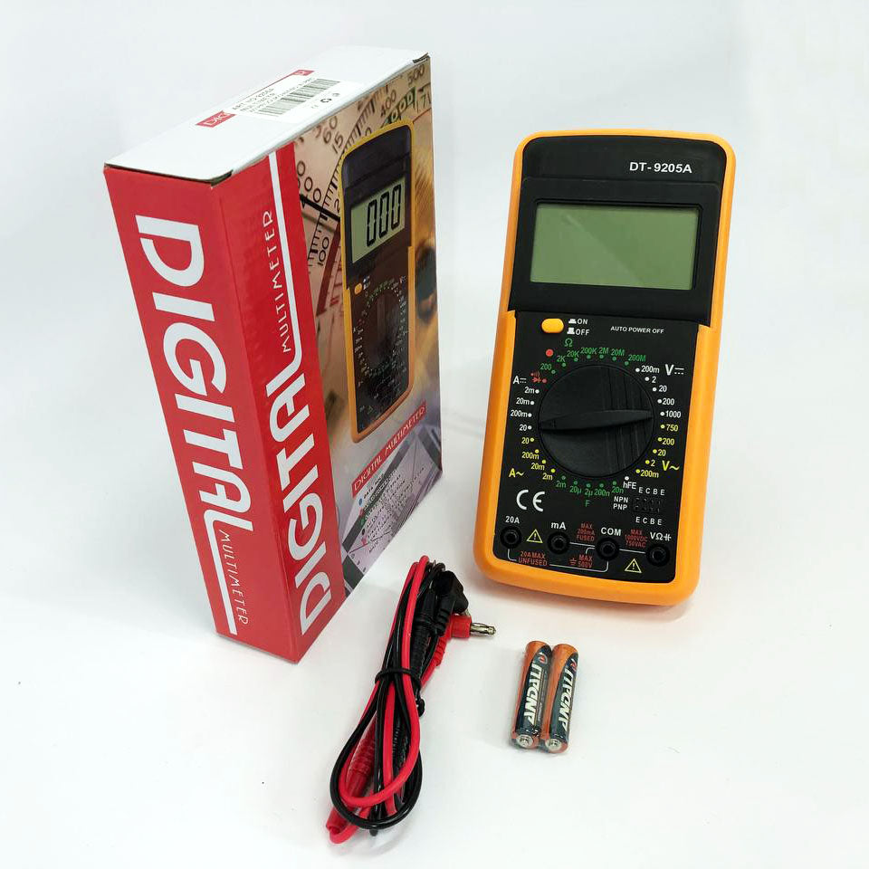 Мультиметр цифровой тестер Digital Multimeter DT9205A со звуком, для автомобиля, хороший мультиметр