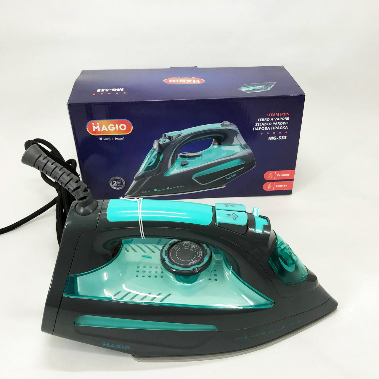 Утюг Magio MG-533, Эффективный паровой утюг для одежды, Паровой утюг для домашнего использования