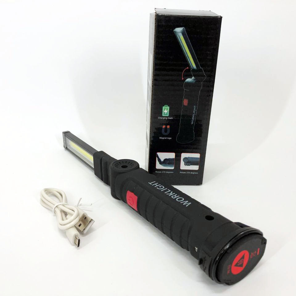 Светодиодный фонарь кемпинг W52 SMD + COB, красный + белый, магнит, крючок, кемпинговый складной фонарь