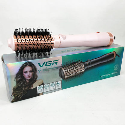 Электрический фен браш для укладки волос VGR V-494 2200 Вт. Цвет: розовый