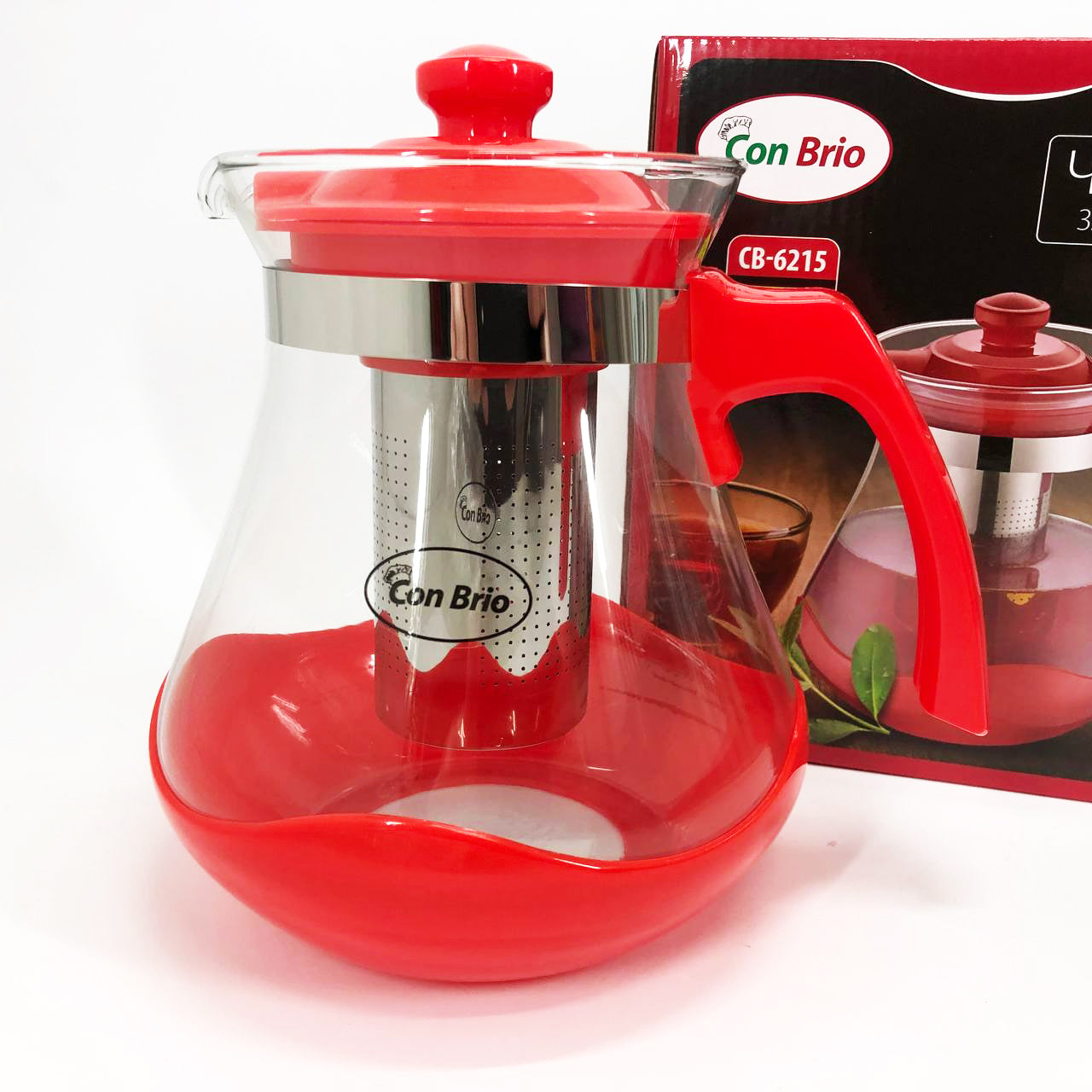 Чайник заварочный Con Brio Green CB-6215 1,5 л, Чайник заварочный качественный на кухню. Цвет: красный