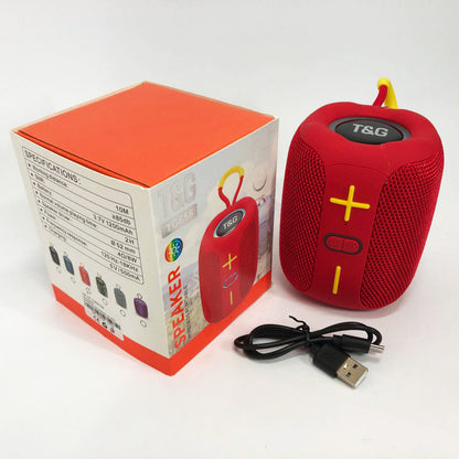 Портативная Bluetooth колонка TG658 8W с RGB подсветкой, колонка для вечеринки. Цвет: красный