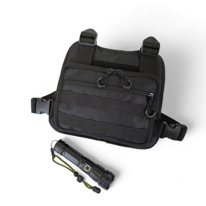 Нагрудная тактическая сумка мужская, сумка через плечо черная разгрузка