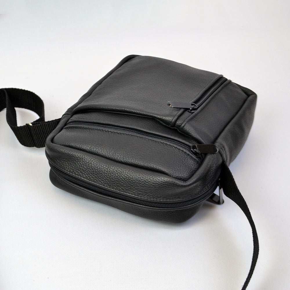 Элегантная мужская кожаная сумка-мессенджер из натуральной кожи на 5 отделений, мужская сумка через спину