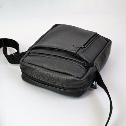 Элегантная мужская кожаная сумка-мессенджер из натуральной кожи на 5 отделений, мужская сумка через спину