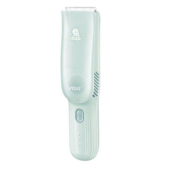 Детская машинка для стрижки VGR V-155 GREEN детей новорожденных бесшумная тихая с насадками 0-12 мм