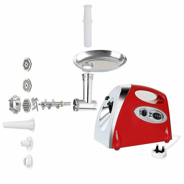 Мясорубка электрическая с соковыжималкой Domotec MS-2019 2400W. Цвет: красный