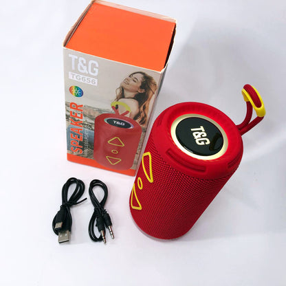 Bluetooth колонка портативная TG656 FM-радио, аккумуляторная колонка для музыки. Цвет: красный