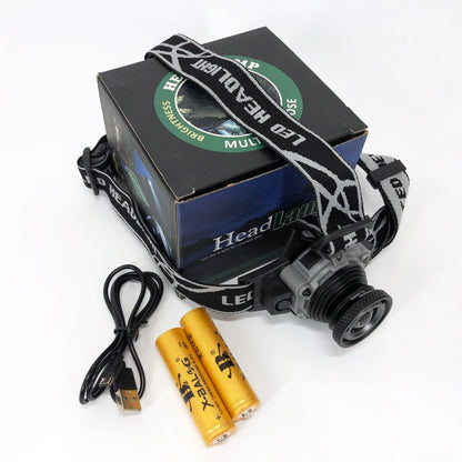 Фонарь налобный Police Водостойкий BL-W002 XPE датчик движения, Фонарик налобный мощный, Головной фонарик