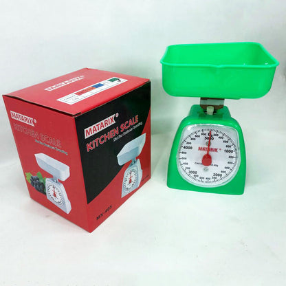 Весы кухонные механические MATARIX MX-405 5 кг, весы для взвешивания продуктов. Цвет: зеленый