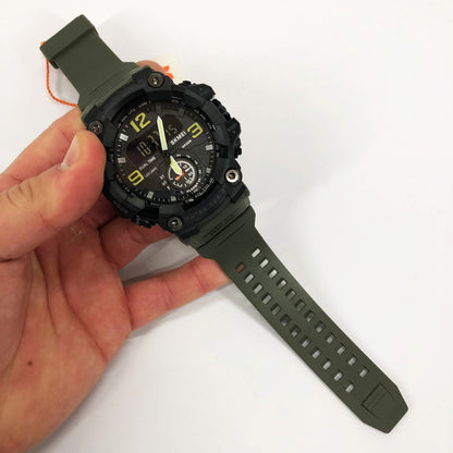 Часы наручные мужские SKMEI 1965AG ARMY GREEN, Часы армейские оригинал, Часы спортивные. Цвет: зеленый