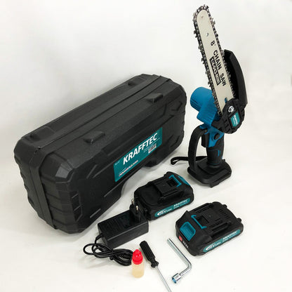 Ручна садова електропилка, Міні-ланцюгова пилка для дачі, Акумуляторна ланцюгова пилка з подачею мастила