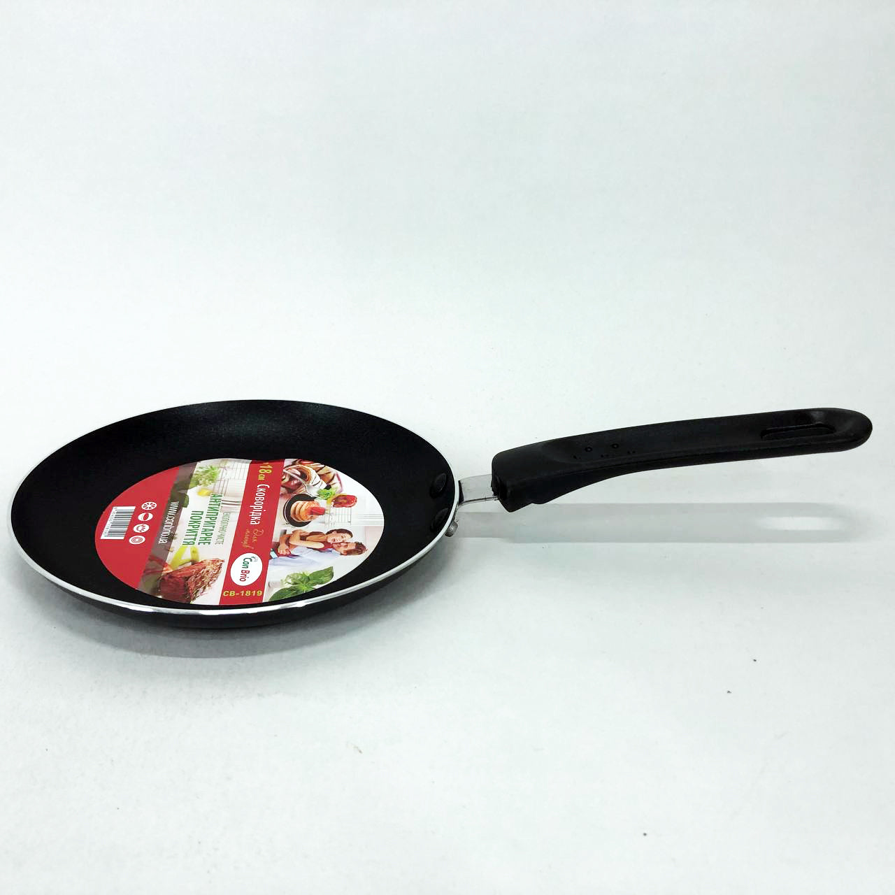 Сковорода для блинов Con Brio CB-1819 18см, сковорода с индукционным дном, сковорода для жарки