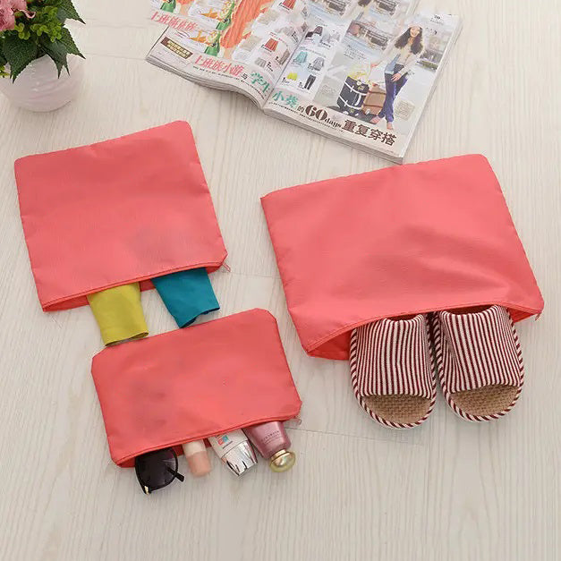 Набор дорожных органайзеров для вещей 6 шт. Цвет: розовый