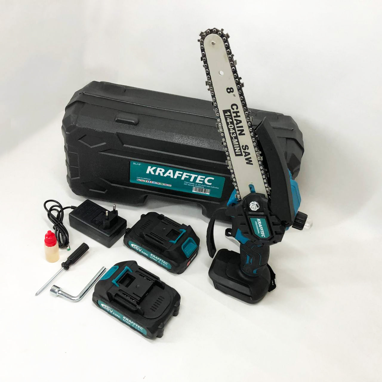 Ручна пилка з шиною, Легка акумуляторна пилка для обрізання гілок, Міні ланцюгова пилка