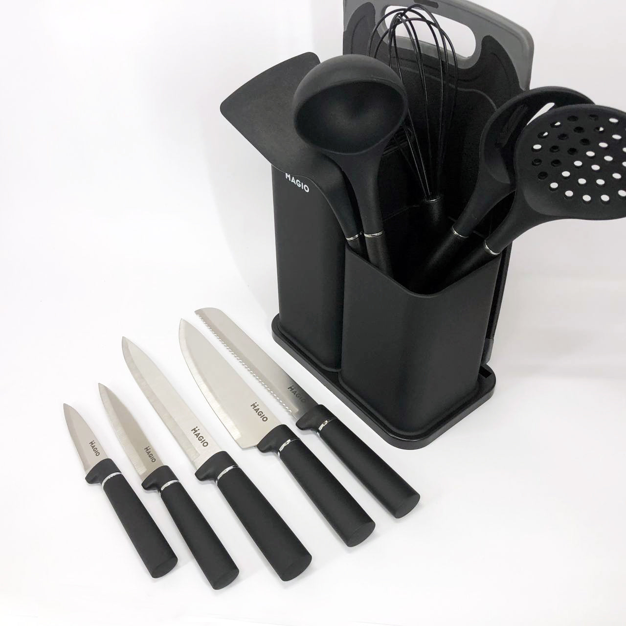 Набор силиконовых кухонных принадлежностей Magio MG-1097B набор ножей лопаток 12 предметов