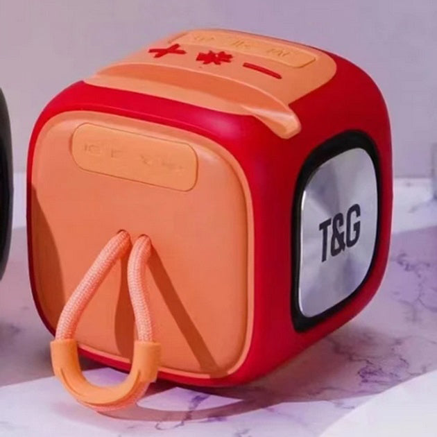 Портативная Bluetooth колонка TG359 7W с RGB подсветкой, Громкая блютуз колонка. Цвет: красный