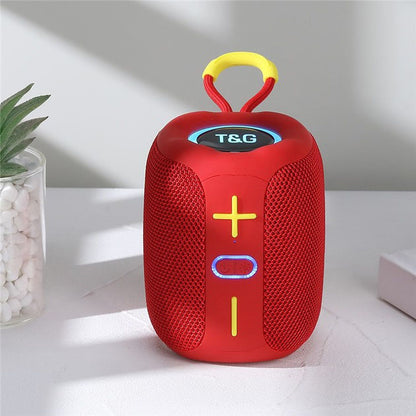 Портативная Bluetooth колонка TG658 8W с RGB подсветкой, колонка для вечеринки. Цвет: красный