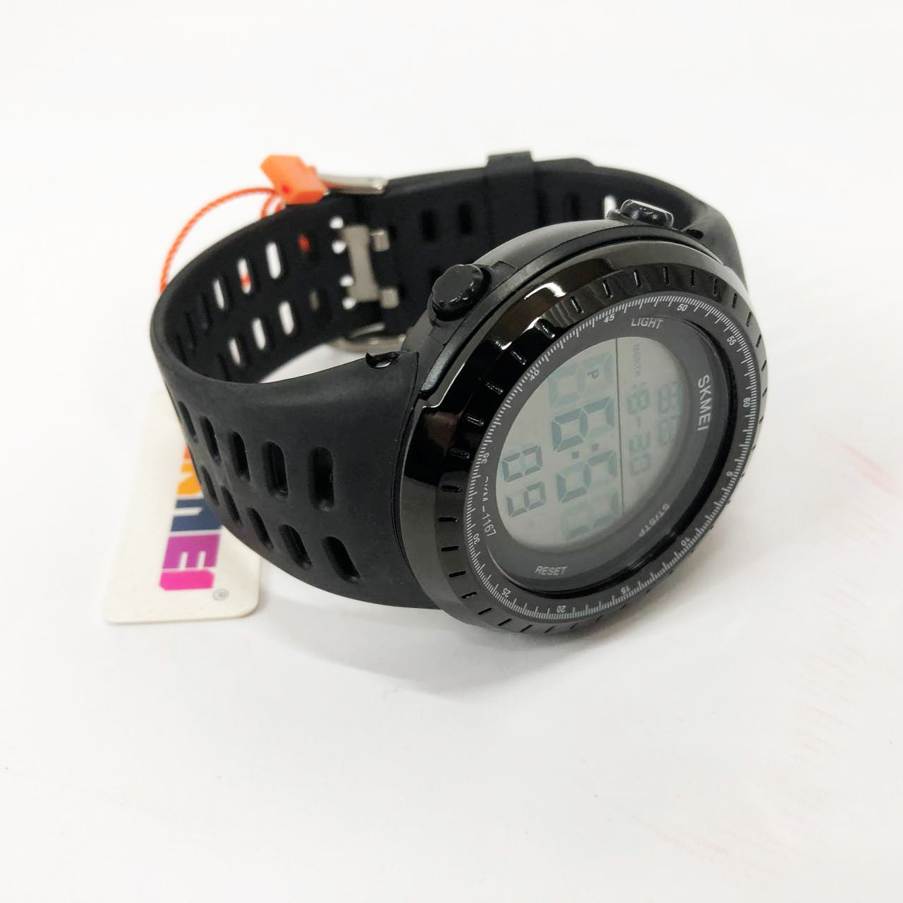 Часы наручные мужские SKMEI 1167BK BLACK, армейские часы противоударные. Цвет: черный