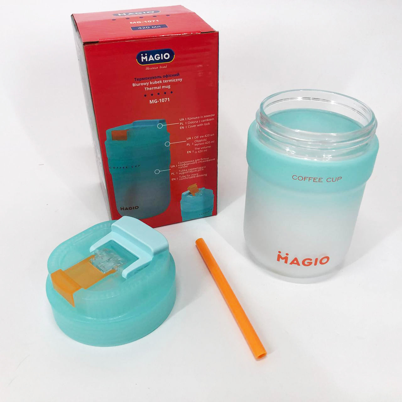 Термокружка офисная Magio MG-1071 420 мл, Термос туристический для напитков, Термосы для фитнеса