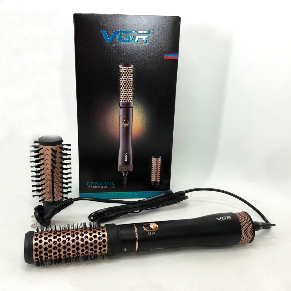 Фен расческа VGR V-559 для завивки и сушки волос керамическое покрытие 2 скорости 2 насадки