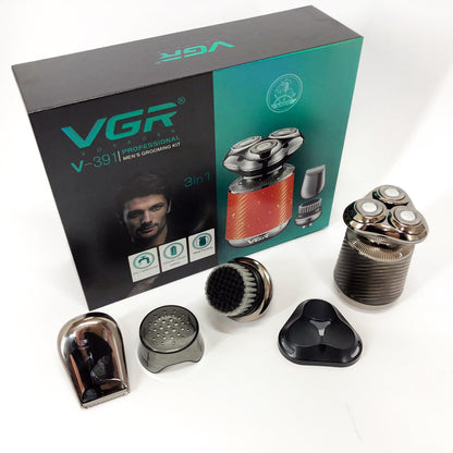 Электробритва VGR V-391, профессиональная электробритва, электробритва с насадками для бороды