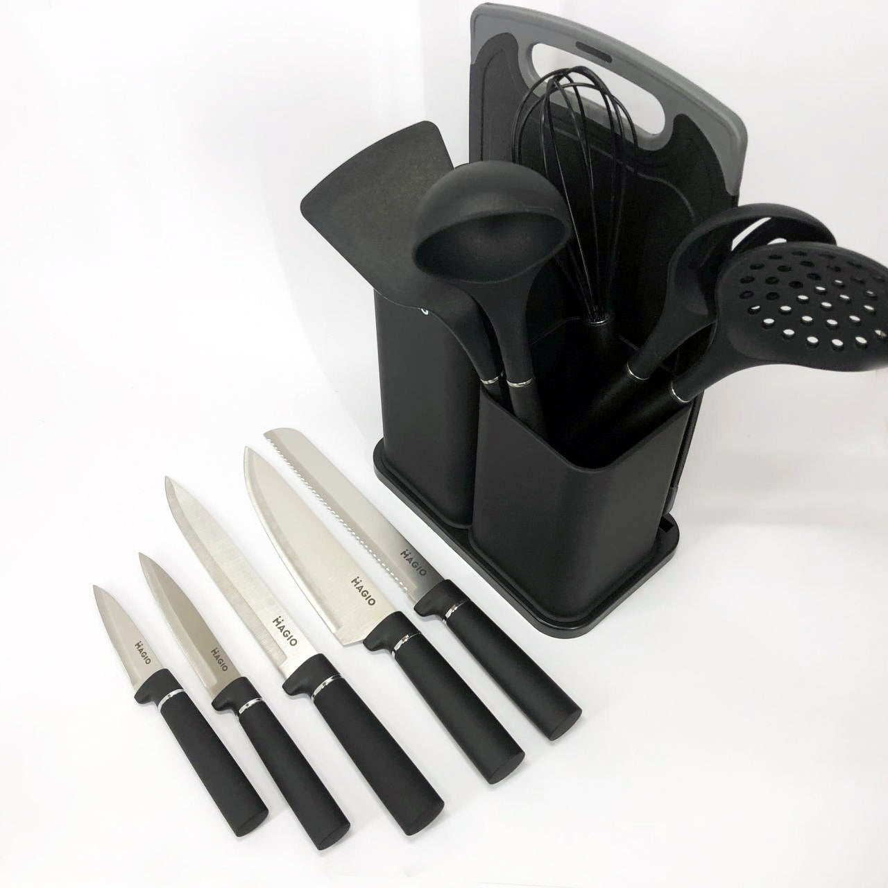 Набор силиконовых кухонных принадлежностей Magio MG-1097B набор ножей лопаток 12 предметов