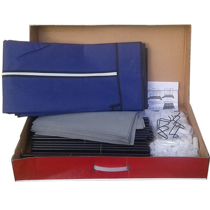 Шкаф тканевый 3 секции складной с каркасом STORAGE WARDROBE 175 х 130 х 45 см Каркасный. Цвет: синий