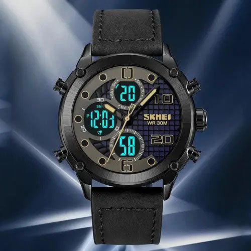 Часы наручные мужские SKMEI 1975LBKBK, оригинальные мужские часы, часы кварцевые мужские