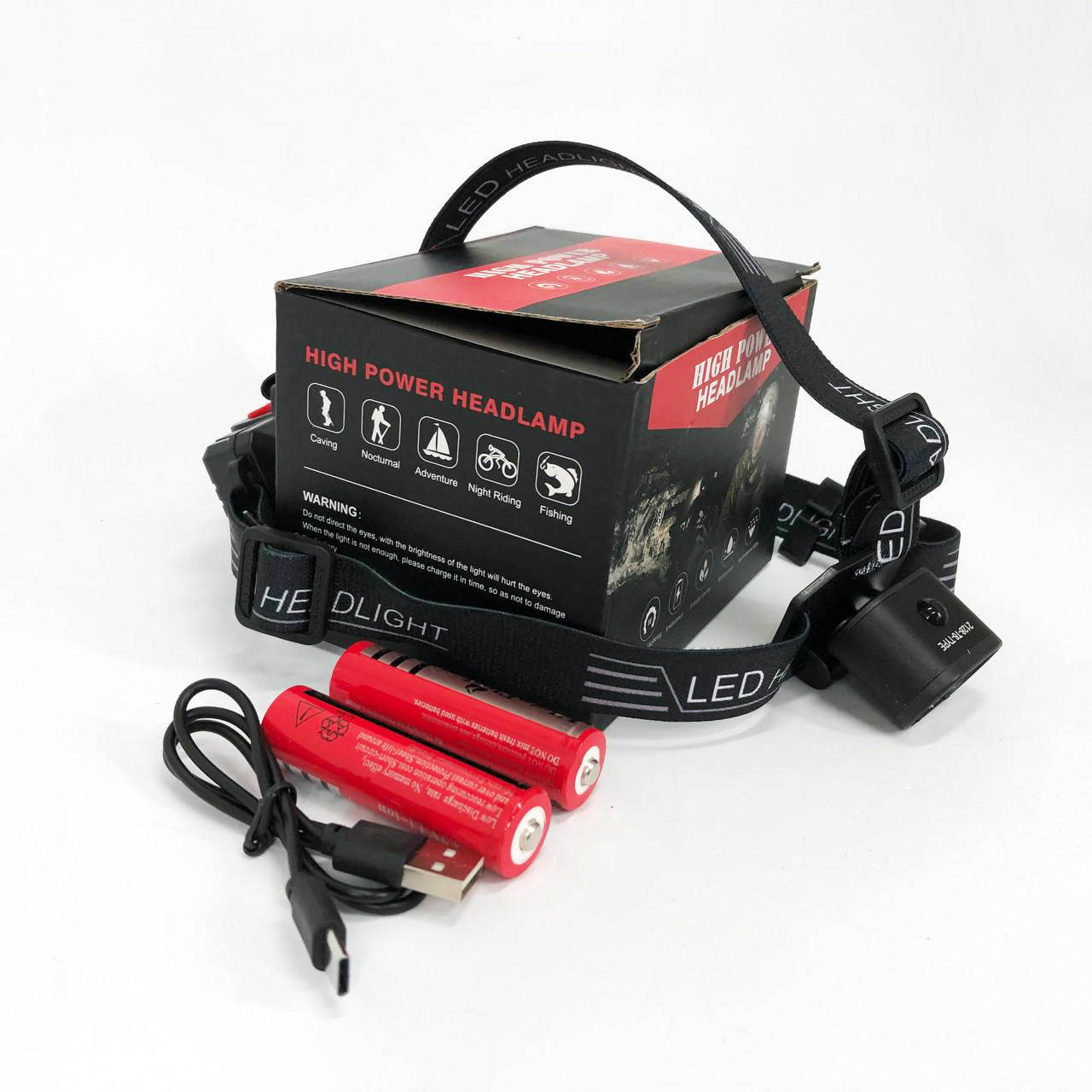 Фонарь налобный аккумуляторный Police 2128-2T6, Портативный светодиодный налобный фонарь