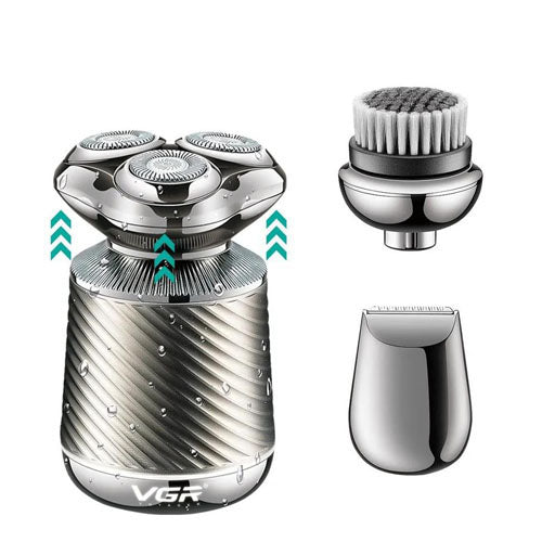 Электробритва VGR V-391, профессиональная электробритва, электробритва с насадками для бороды