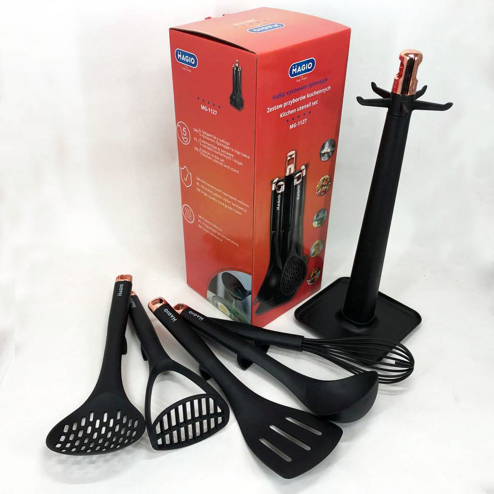 Набор кухонных приборов Magio MG-1127, силиконовые кухонные принадлежности, набор кухонных приборов