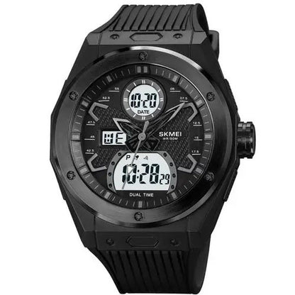 Часы наручные мужские SKMEI 2103BKWT, армейские часы противоударные, часы для мужчины