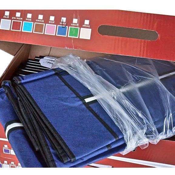 Шкаф тканевый 3 секции складной с каркасом STORAGE WARDROBE 175 х 130 х 45 см Каркасный. Цвет: синий