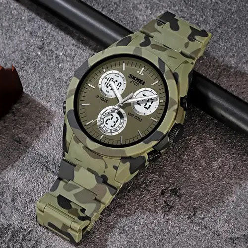 Часы наручные мужские SKMEI 2109CMGN, оригинальные мужские часы, военные мужские наручные часы зеленые