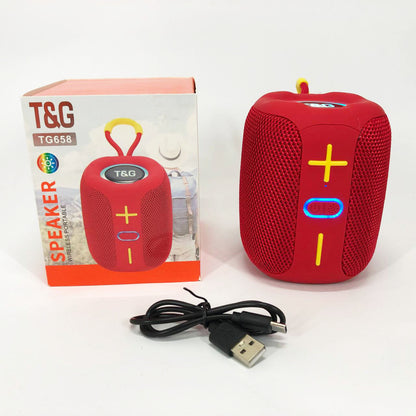 Портативная Bluetooth колонка TG658 8W с RGB подсветкой, колонка для вечеринки. Цвет: красный