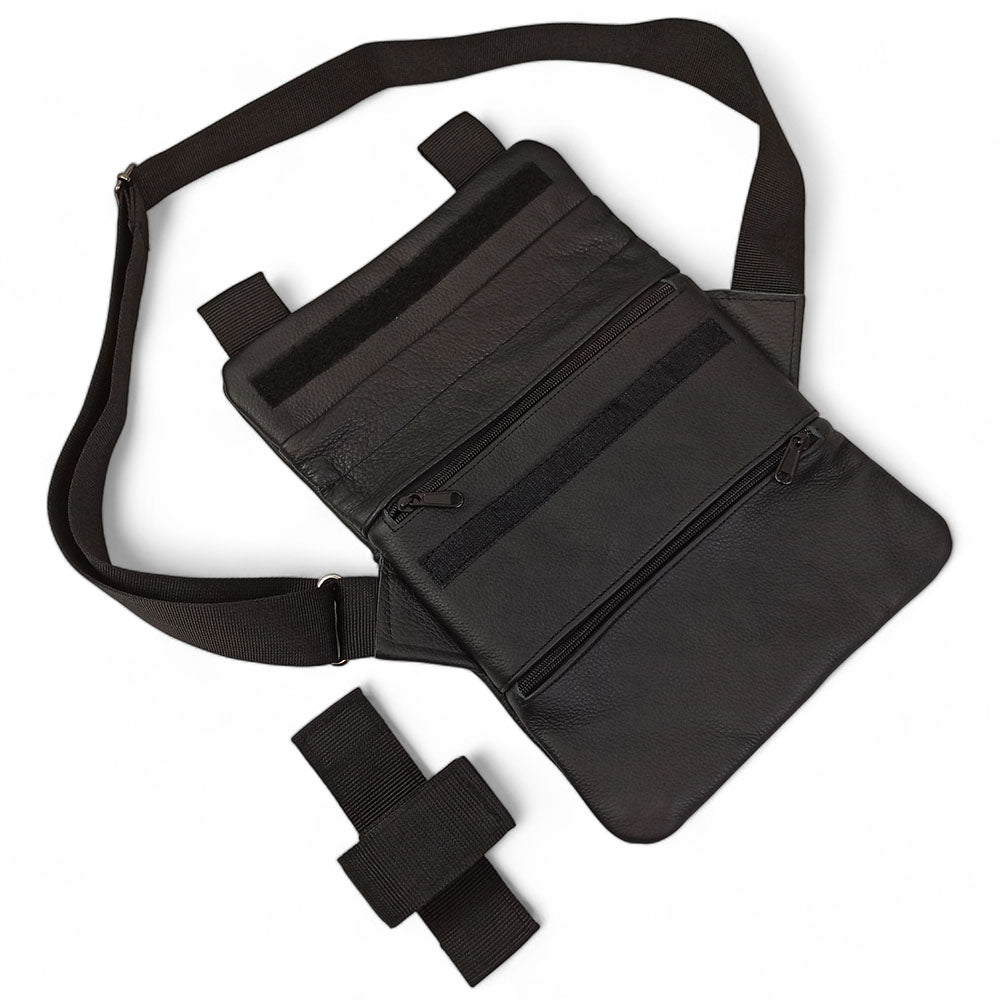 Набор 2В1. Кожаная сумка с кобурой + фонарик профессиональный POLICE BL-X71-P50